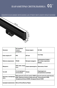 Projecteur mural Overseasdesign SS-1000 100Lm/w RGBW IP65 Économe en énergie Décoratif Prix de gros Villa Cour OEM&ODM - Product Image 2