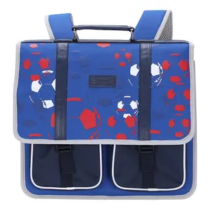 high quality children England primary school pack kids pu leather nylon soft back japan styles Horizontal school backpack bag