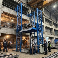 Ascenseur de fret hydraulique à double mât JINMEITE, prix usine Chine, 1000kg-10000kg, télécommande électrique, CE ISO, levage