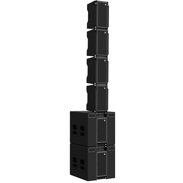 High Quality VA Smart Line Dual 8" Line Array Speakers 300W LF/80W HF Indoor Outdoor Stand Set Active Mini Music Festivals 1