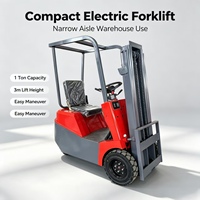 Chariot élévateur électrique compact super économique, hauteur de levage 3m-8m, batterie plomb-acide, moteur AC, transpalette gerbeur, capacité 0,5-1,5 tonne