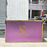 Bar mobile moderne en acier inoxydable violet pour événements, fêtes, hôtels, comptoir de bar, table de DJ