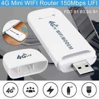 Portable LTE USB Dongle UFI Pocket Mobile Router 150 Mb Dongle sans fil 4G WiFi Modem Nouvelles données électroniques externes populaires