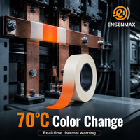 Ruban isolant électrique en caoutchouc silicone thermochromique réversible - Haute sensibilité à la température - Plage de -76F à 570F - Longueur de 3 m - ENSENMAX