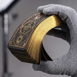 Impression personnalisée de cartes de tarot, jeux d'<span class=keywords><strong>oracle</strong></span>, ensemble de cartes de méditation spirituelle personnalisées, fabrication de guides de luxe avec bord doré - Product Image 3