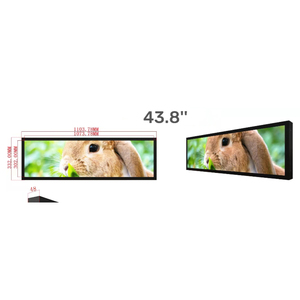 43.8 inch Kích thước tùy chỉnh LCD Bảng điều chỉnh kéo dài thanh LCD hiển thị độ sáng cao cho xe buýt tàu điện ngầm siêu thị Mall màn hình quảng cáo - Product Image 2