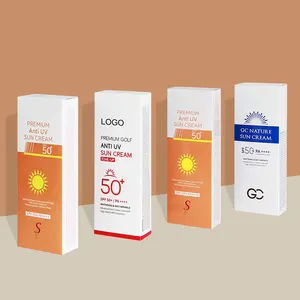 Caja de cosméticos de crema solar de compras de pánico Caja de embalaje de papel de cartón de buena calidad para crema solar - Product Image 1