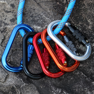 Mosquetón de Seguridad Profesional de Aluminio de 25 kN con Bloqueo para Montañismo, Escalada en Roca, Equipo Industrial, Clip de Carabina - Product Image 4