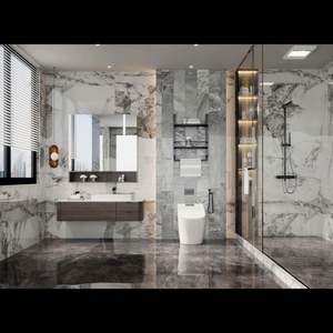 Meubles de salle de bain en bois haut de gamme sur mesure au prix d'usine, vasque moderne plate avec lavabo - Product Image 4