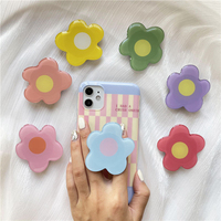 Support de téléphone en acrylique à motif floral populaire avec prise PC et support pour doigt – Nouvel accessoire de téléphone très prisé en gros