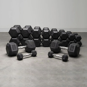 Factory Wholesale Rubber <b>Dumbells</b> <b>Set</b> 50kg Gym Training Incline Press Press <b>Hex</b> <b>Sets</b> - Product Image 1