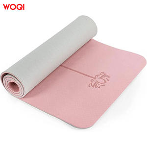 เสื่อโยคะ Woqi หนา 6 มม. ผลิตจากวัสดุ TPE กันลื่น สีชมพู-เทา สำหรับออกกำลังกายในร่มและกระชับสัดส่วน - Product Image 1