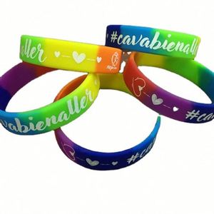 Cadeaux personnalisés, bracelet en silicone caoutchouc personnalisé, bijoux sportifs imprimés, bracelet de poignet - Product Image 4