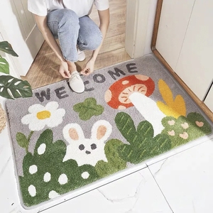 Alfombras personalizadas <span class=keywords><strong>de</strong></span> fábrica al por mayor <span class=keywords><strong>de</strong></span> 60x40cm, alfombras modernas <span class=keywords><strong>de</strong></span> poliéster con diseño floral, tapetes suaves. - Product Image 3