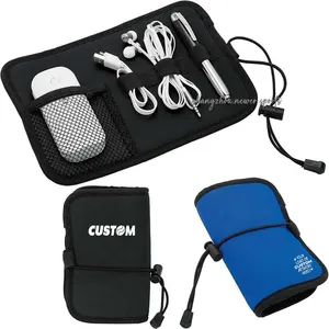 Universal Custom Travel Faltbare Maus Kabel Elektronik USB-Kabel Zubehör Office Case Organizer Neopren Aufbewahrung tasche Tasche