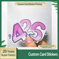 Honli - Calcomanía de PVC con Diseño de Dibujos Animados y Números Personalizados, Resistente al Agua, para Niños, para Laptop, Teléfono, Botella de Agua, Regalo