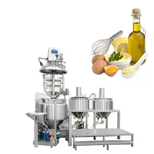 Automatic Big Batch Food Factory Cheese Making Machine Vacuum Mixer Cream Mixing Tank Homogenizer