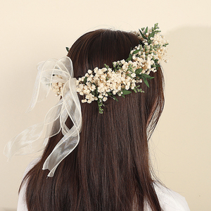 Vente en gros d'accessoires pour <span class=keywords><strong>cheveux</strong></span> avec ruban ajustable couronnes et guirlandes de <span class=keywords><strong>fleurs</strong></span> <span class=keywords><strong>séchées</strong></span> pour décorations murales de mariage et accessoires de tir - Product Image 4