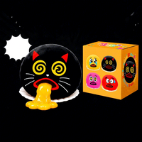 Balle anti-stress souple en forme de jaune d'œuf qui vomit - Jouet fidget œuf qui vomit, balle à presser amusante pour soulager le stress et la tension