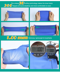 Individuelles professionelles Fitnessstudio 3D gestrickte Bein-Gelenk-Kompressionspange Ärmel Silikon dünn elastisch Sport Knie-Schutzstütze - Product Image 2