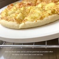 Plaque en céramique de four à haute température plaque de cuisson de Pizza pierre de Pizza avec support