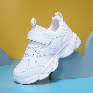 Chaussures à <span class=keywords><strong>plateforme</strong></span> blanches pour enfants JHT, nouvelles baskets pour garçons printemps-automne, semelle souple noire antidérapante, fabrication d'usine - Product Image 3