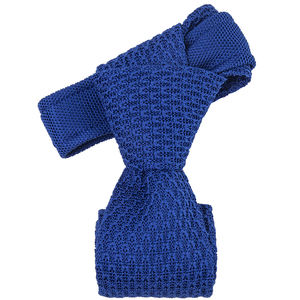 <span class=keywords><strong>Cravate</strong></span> <span class=keywords><strong>en</strong></span> tricot <span class=keywords><strong>grenadine</strong></span> bleu marine à rayures de couleur unie ou à carreaux <span class=keywords><strong>en</strong></span> polyester - Product Image 2