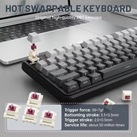 Keyboard Mekanik Tri-Mode ATTACK SHARK X98 PRO dengan Layar Pintar, Tombol Metal, Gasket Mount, dan Suara Menggelegar untuk Gamer PC Esports