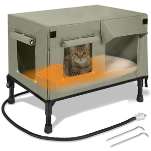 Pet <strong>Cat</strong> <strong>House</strong> Shelter Indoor Outdoor Heated <strong>Cat</strong> <strong>House</strong> for Small Large Stray <strong>Cats</strong> <strong>Outside</strong> Waterproof Winter Insulated Pet Shelter - Product Image 1