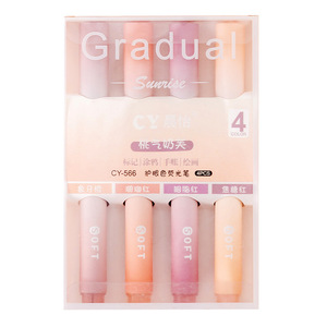 Juego de rotuladores de colores con degradado de luz, YGB-1, punta inclinada, protección para los ojos, para estudiantes, diario, dibujo, garabatos - Product Image 2