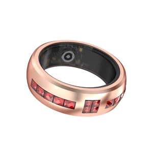 CITICITY Nouvelle bague intelligente étanche IP68 en acier inoxydable, suivi de la santé et du fitness, contrôle par application, fréquence cardiaque, oxygène sanguin - Product Image 3