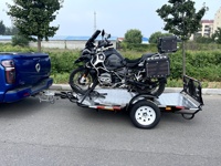 Remorque pliable pour moto, VTT, UTV, transport de moto, rallye, course, 500 kg