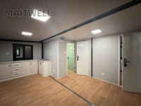 Maison Modulaire Moderne Extensible en Acier, Conteneur Pliant Préfabriqué, Villa 2-3 Chambres pour Usage Commercial, Maison Préfabriquée de 20 pieds