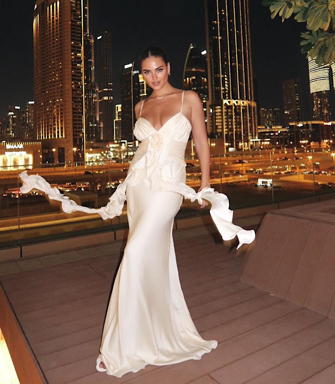 green emerald velvet dress Halter Sexy Elegant White Bodycon Bandage Dress White / S