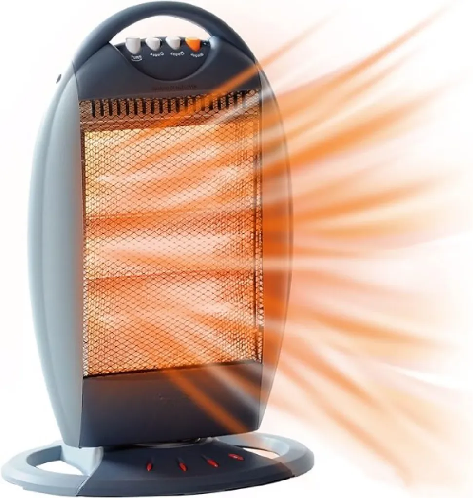 High Efficiency 3 Heating Powers 400W/800W Energy Saving Plug in Electric Mini Desktop Portable Halogen Oscillating Fan Heater