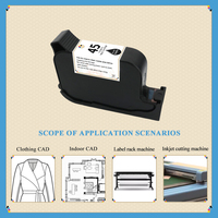 Tinta Wiseprint Compatible con HP45 51645A a Base de Agua, 42 ml, Garantía de 24 Meses, Tinta de Pigmento para Máquinas de Impresión Textil, Plotter, Inyección de Tinta TIJ para Cartuchos