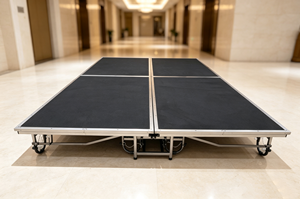 Modular Iron Stage Platform 1.22x2.44m Black Portable Quick Connect for Exhibitions - Product Image 1