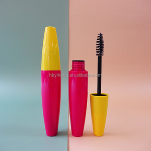 Wholesale Pink and Yellow <b>Plastic</b> Mascara <b>Tube</b> with Screw Cap Injection Color 18ml Cosmetic Container Empty Eyelash <b>Tube</b> - Product Image 1