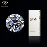 IGI Sertifikalı Laboratuvarda Yetiştirilmiş Gevşek Yuvarlak Elmas 0.5 CT - 3 DEF/VVS-VS Berraklıkta CVD/HPHT Elmas, Takı Yapımı ve Düğün Yüzükleri İçin