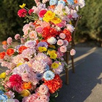 Guirnalda de Flores Artificiales de Seda Multicolor de 2m para Bodas, Pasillos, Fiestas, Eventos, Escenarios, Arreglos Florales, TUOYI, Venta al Por Mayor