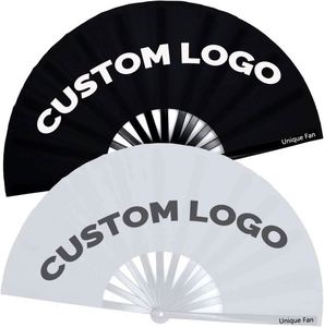Custom Bamboo Hand Clack Fan for Sublimation Portable Big Folding Fairy Style Fan Private <b>Label</b> - Product Image 6