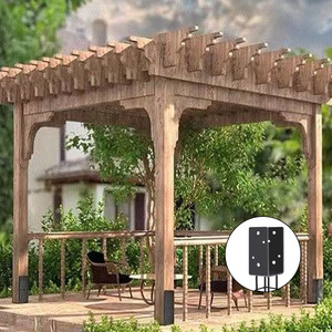 Dimensions du pont <span class=keywords><strong>Poteau</strong></span> de clôture <span class=keywords><strong>en</strong></span> acier au carbone <span class=keywords><strong>en</strong></span> forme de <span class=keywords><strong>U</strong></span> robuste Base de <span class=keywords><strong>poteau</strong></span> d'ancrage <span class=keywords><strong>en</strong></span> béton 2 pièces/ensemble pour porte de clôture et sécurité à la maison - Product Image 5