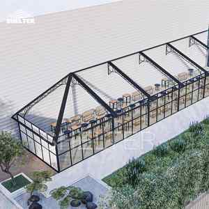 Pergola préfabriquée en métal à 4 saisons avec cadre en verre, véranda en verre - Product Image 1