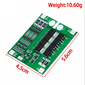 BMS 3S 25A avec équilibrage 3 chaînes 12V/25A pour batterie lithium 18650, plaque 11.1V 12.6V avec protection contre les surcharges 25A (BMS) - Product Image 3