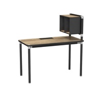 Bureau d'ordinateur compact et moderne avec armoire, de 4 pieds, pour maison, bureau d'affaires