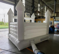 Usage domestique 10ft enfants fête lune promenade videur gonflable blanc mariage château gonflable mini blanc maison de rebond à vendre
