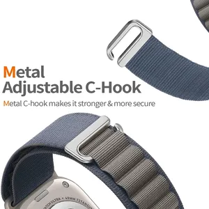 <span class=keywords><strong>Cinturino</strong></span> alpino per <span class=keywords><strong>Apple</strong></span> <span class=keywords><strong>Watch</strong></span> <span class=keywords><strong>Ultra</strong></span> 2 49mm per <span class=keywords><strong>Apple</strong></span> <span class=keywords><strong>Watch</strong></span> Band 46mm 44mm 40mm 45mm 41mm 42mm 38mm bracciale in Nylon serie 10 - Product Image 4
