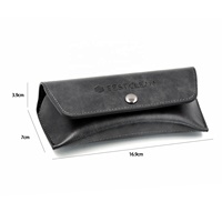 Bestpackaging Sac d'emballage de luxe en cuir pour lunettes de soleil Bouton magnétique Lunettes Étui souple avec logo D10-R17 personnalisée
