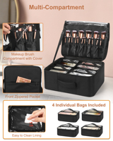Sac de maquillage professionnel Relavel, grand format, pour artistes maquilleurs, sac de voyage, organiseur de maquillage, sac à dos, étui de rangement pour cosmétiques