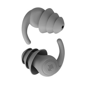 حماية السمع رمادي فاتح قابلة لإعادة الاستخدام الحد من الضوضاء سدادات عازلة للصوت للنوم - Product Image 1